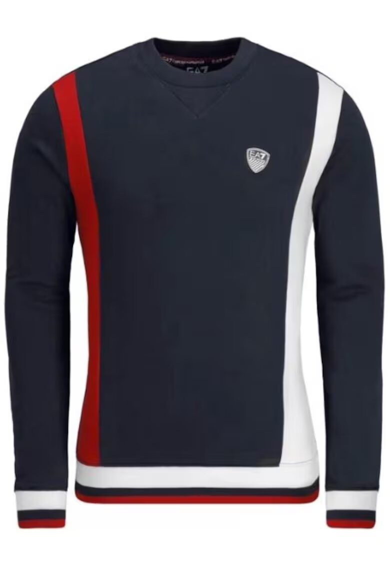 EA7 Bluzon cu model color block - Bleumarin