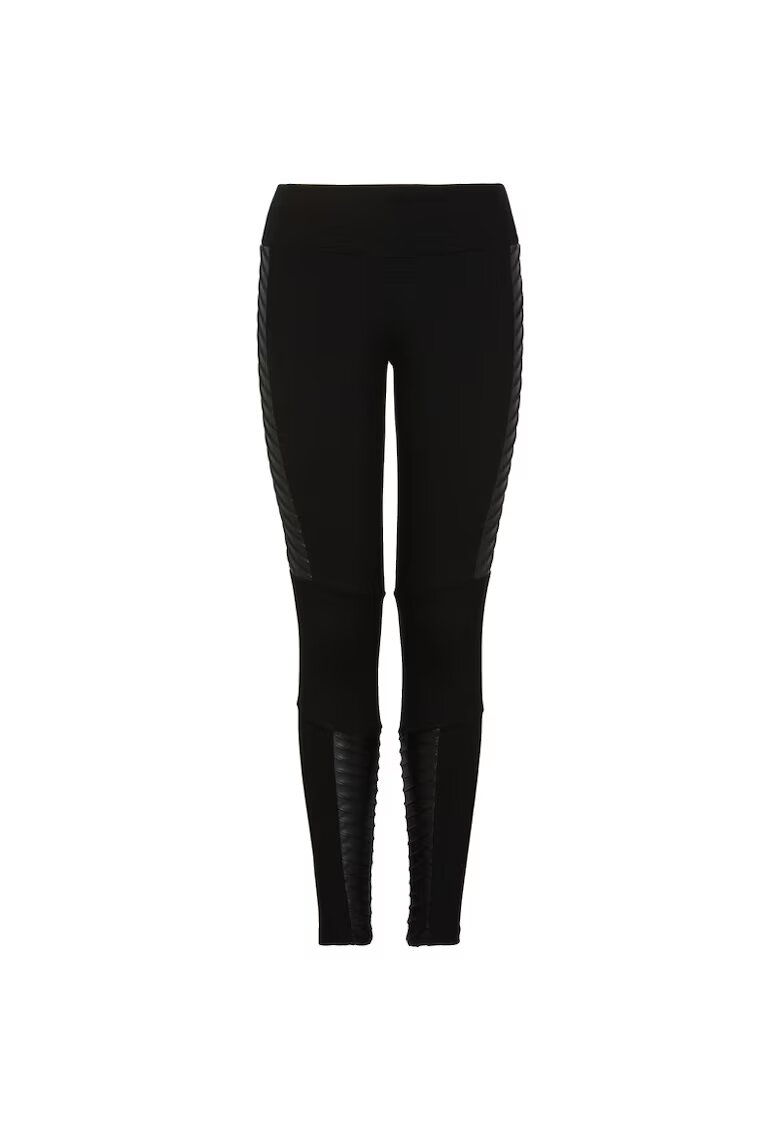 EA7 Colanti pentru Femei - w leggings mix materials - 6RTP73-TJRLZ-1200 - Negru - Negru