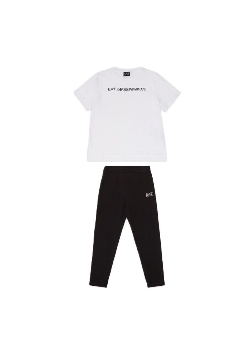 EA7 Compleu pentru Fete - girl crossover tee leggings kit - 7G000071-AF12503-M0003 - Alb - Alb