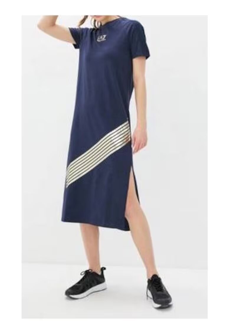EA7 Emporio Armani Rochie midi cu slit 3KTA54 TJ2HZ 1554