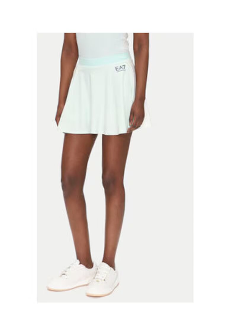 EA7 Fusta Emporio Armani albastru pal/alb - 85% poliester - 15% elastan - cu stea -