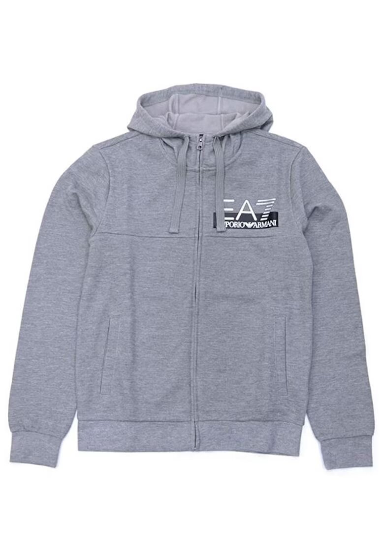 EA7 Hanorac barbati - Emporio Armani Bumbac/Poliester - Gri - Gri