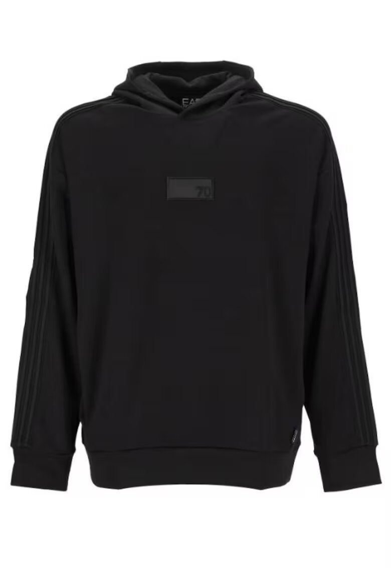 EA7 Hanorac barbati - Emporio Armani Bumbac/Poliester - Negru