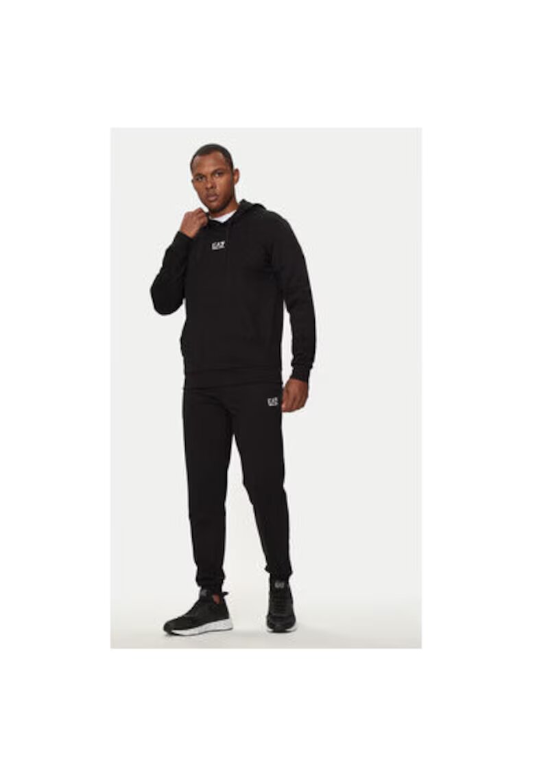 EA7 Hanorc barbati Emporio Armani - 8NPM32 PJVRZ - Bumbac - Negru
