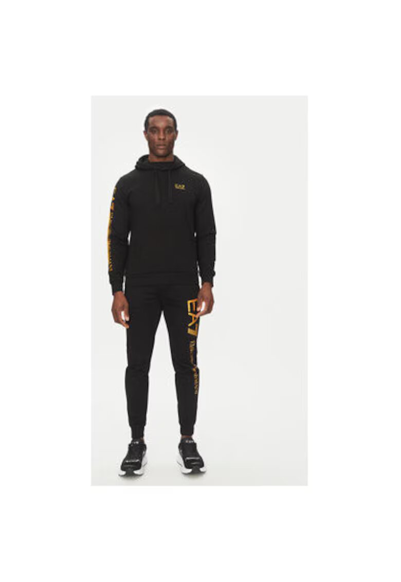 EA7 Hanorc barbati Emporio Armani - Bumbac - Negru - Negru