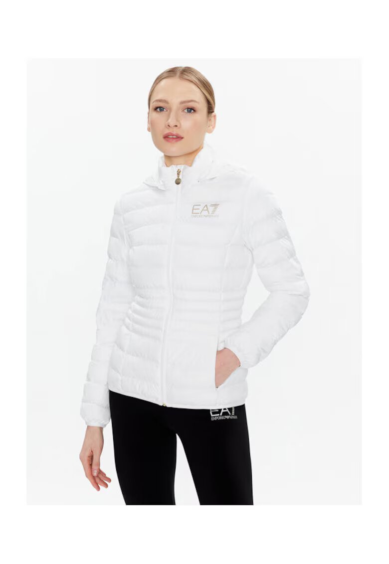 EA7 Jacheta dama Emporio Armani - 8NTB23 TNF8Z - Poliester - Alb - Alb