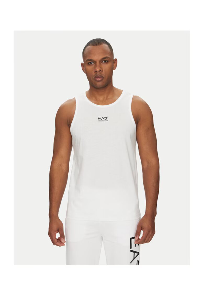 EA7 Maiou barbati Emporio Armani - 7M000295 AF10375 - Bumbac - Alb - Alb