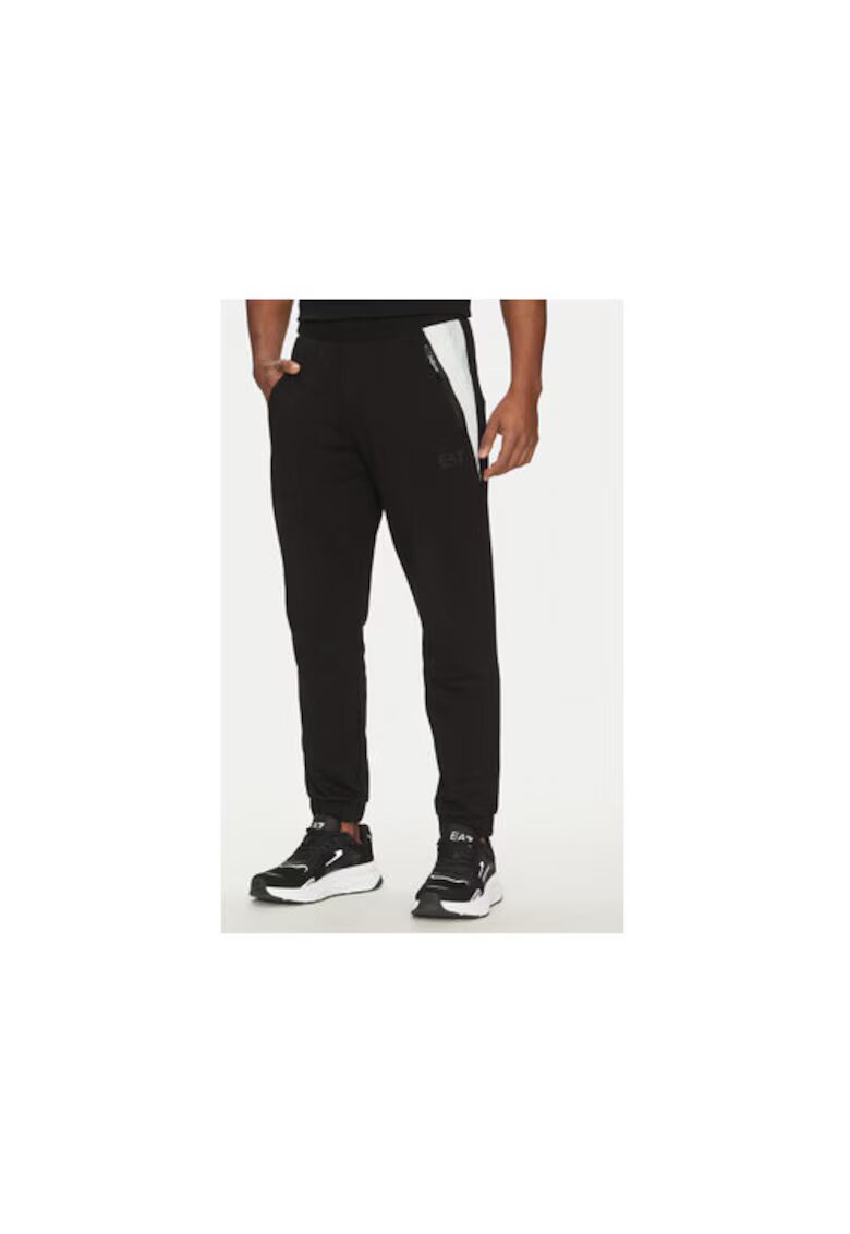 EA7 Pantaloni de trening barbati Emporio Armani - 7M000274 AF12451 - Bumbac - Negru - Negru