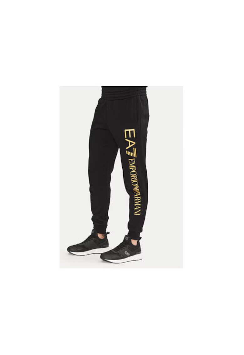 EA7 Pantaloni de trening barbati Emporio Armani - 7M000572 AF10377 - Bumbac/Poliester - Negru - Negru