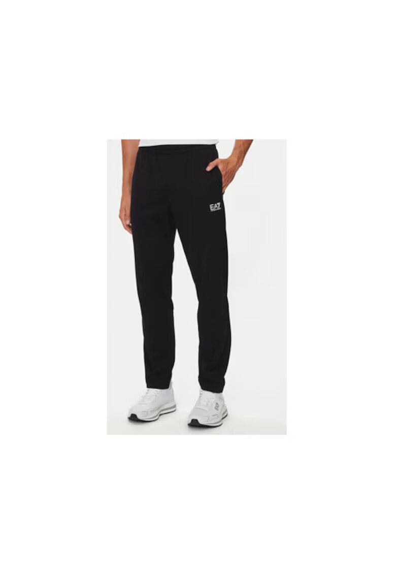 EA7 Pantaloni de trening barbati Emporio Armani - 8NPP65 PJVRZ - Bumbac - Negru - Negru