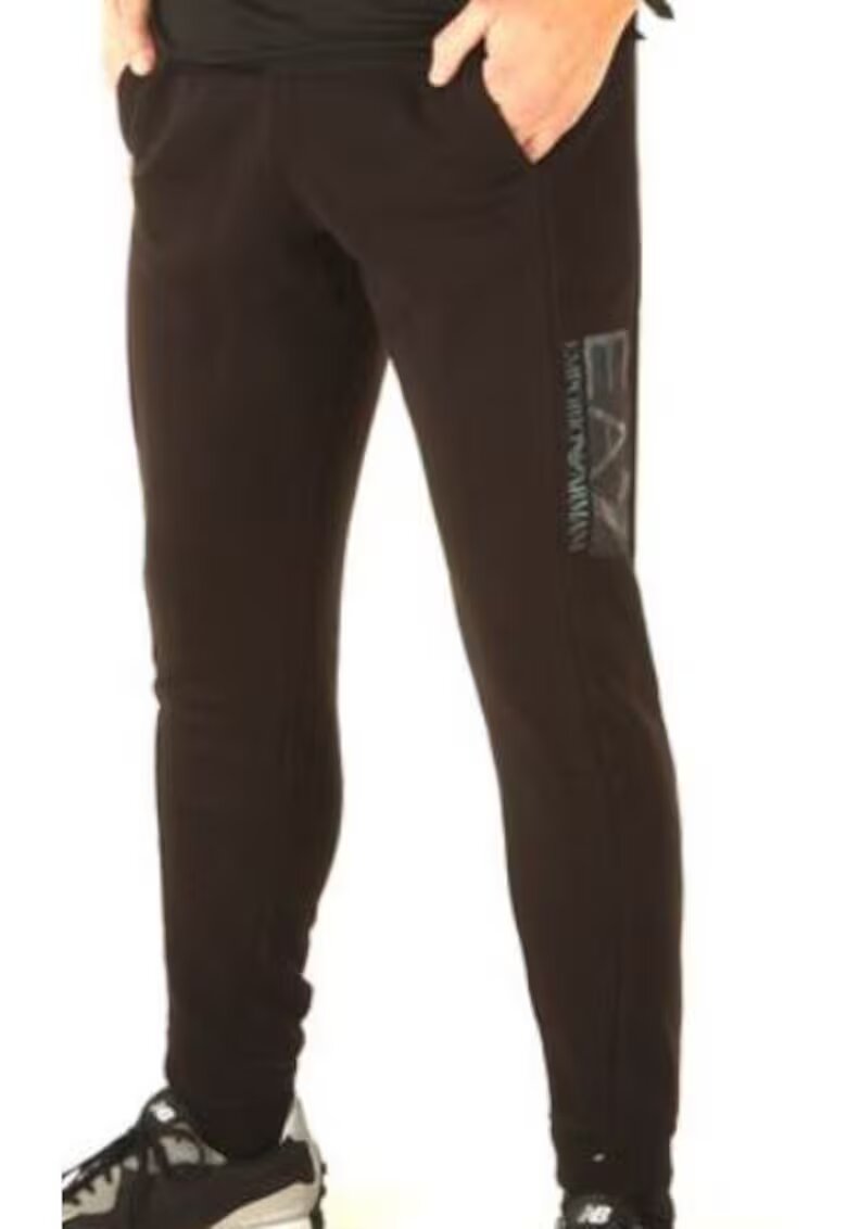 EA7 Pantaloni de trening cu logo pe laterala -