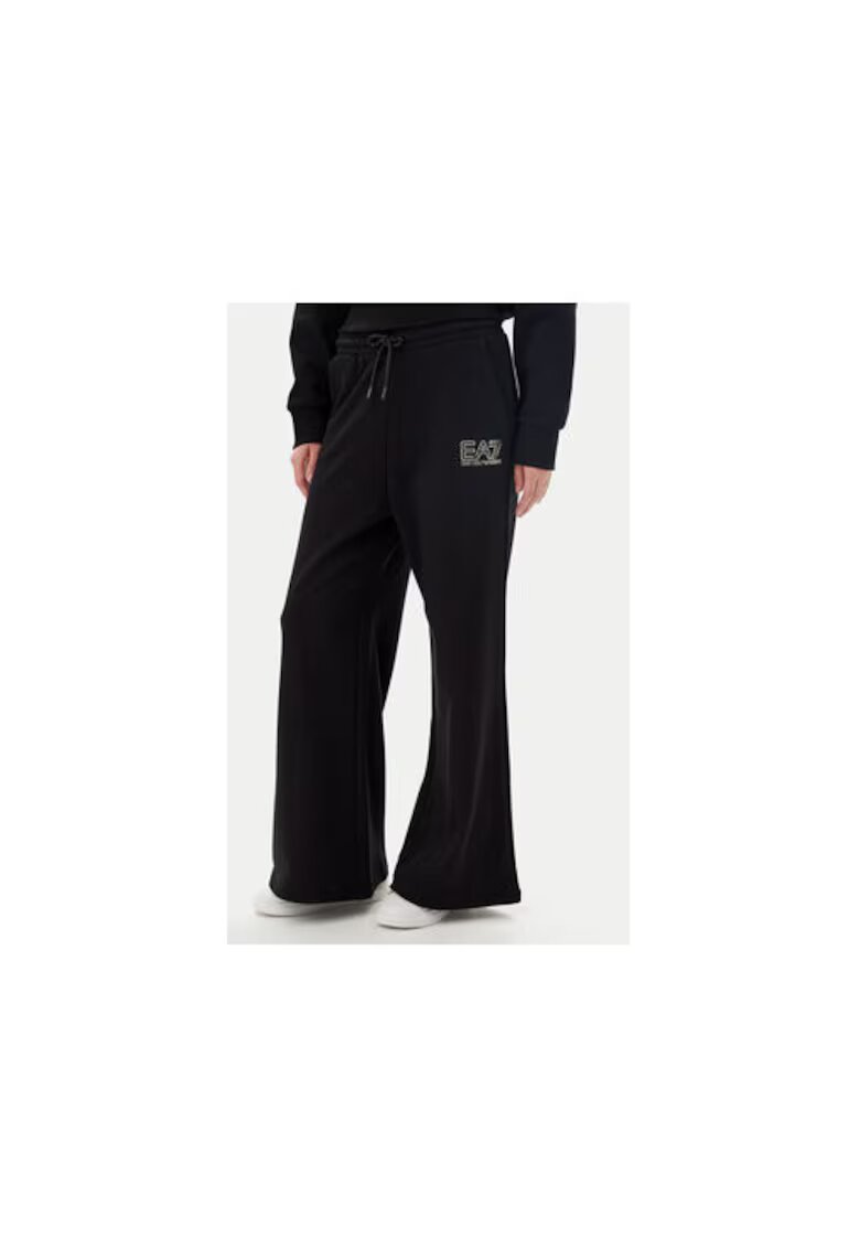 EA7 Pantaloni de trening dama Emporio Armani - 7W000106 AF12473 - Bumbac/Poliester - Negru - Negru