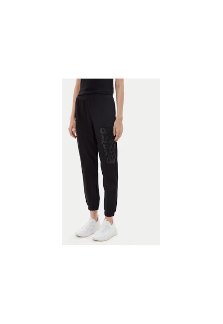 EA7 Pantaloni de trening dama Emporio Armani - 7W000480 AF13135 - Bumbac/Elastan - Negru - Negru