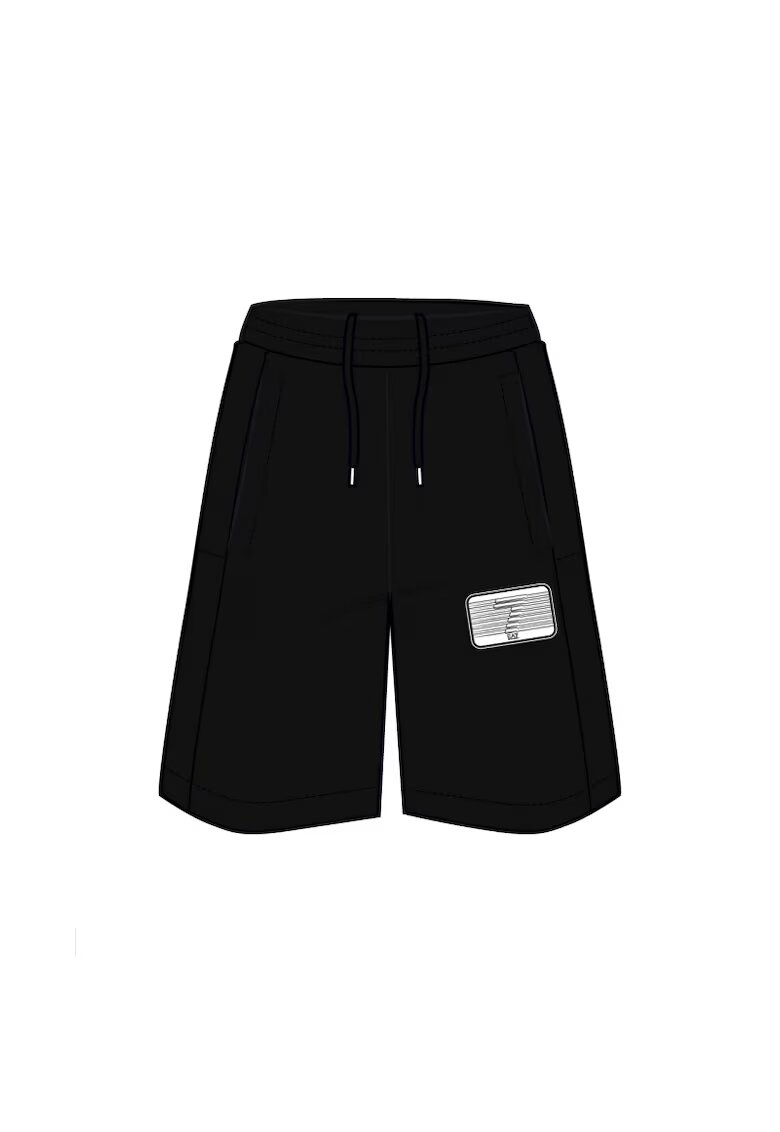 EA7 Pantaloni pentru Barbati - M Bermuda Big 7 Coft - 3RPS60-PJEQZ-1200 - Negru - Negru