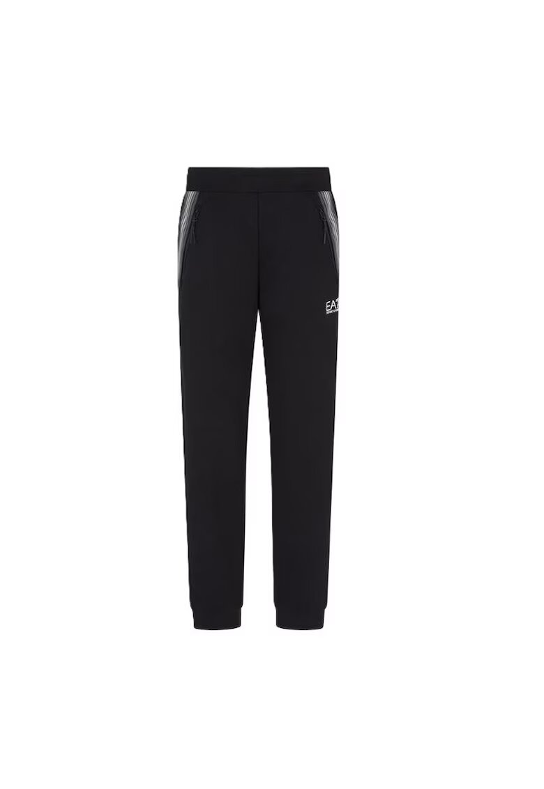 EA7 Pantaloni pentru Barbati - train 7 lines m pants ch tape - 7M000965-AF10377-UC001 - Negru - Negru