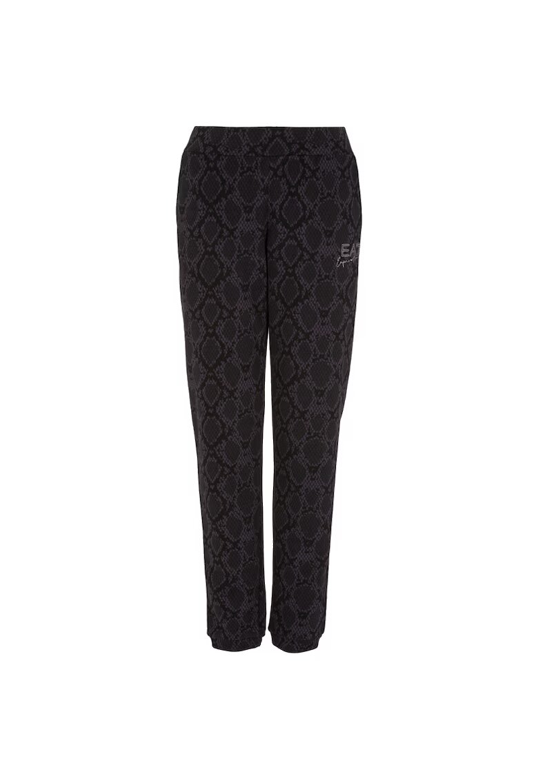 EA7 Pantaloni pentru Femei - w pants ch allover - 6RTP57-TJQTZ-2238 - Negru - Negru