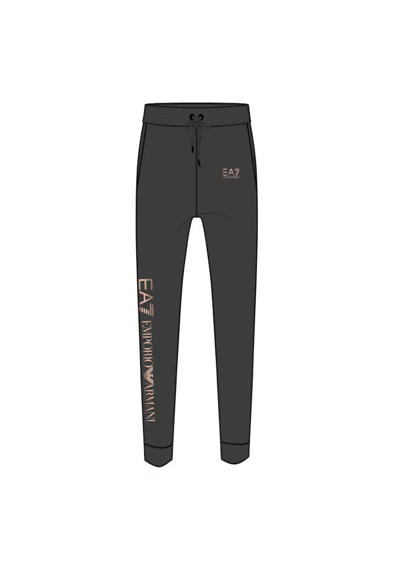 EA7 Pantaloni pentru Femei - w pants ch extended logo br - 6DTP62-TJZEZ-0210 - Negru - Negru