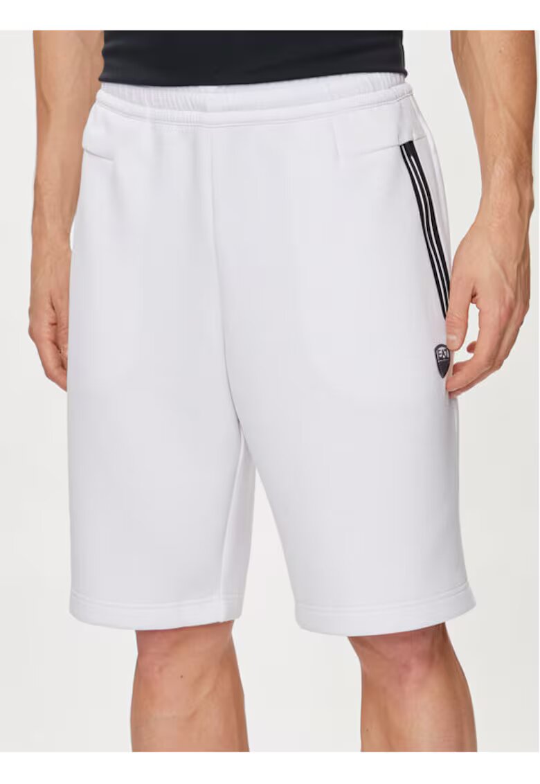 EA7 Pantaloni scurti barbati - Emporio Armani 303535094 - Poliester/Viscoza - Alb