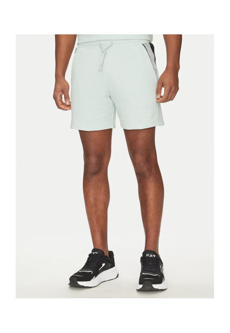 EA7 Pantaloni scurti barbati Emporio Armani - 7M000269 AF12451 - Bumbac - Albastru - Albastru