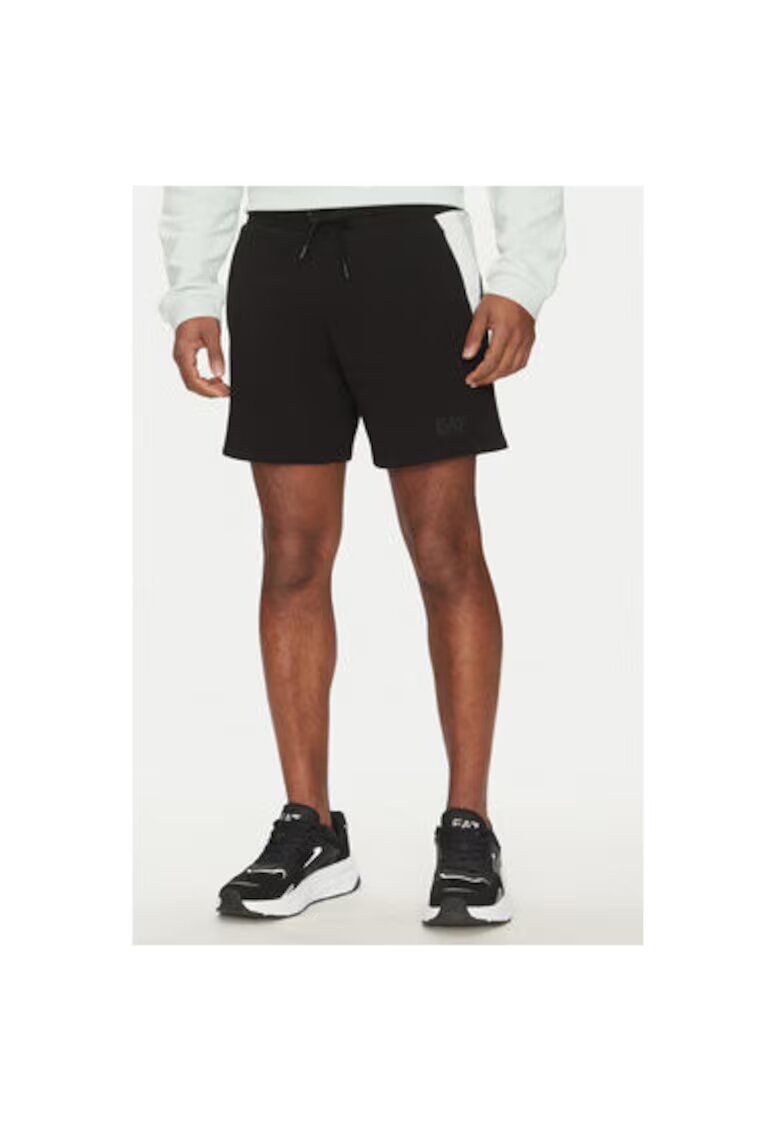 EA7 Pantaloni scurti barbati Emporio Armani - 7M000269 AF12451 - Bumbac - Negru - Negru