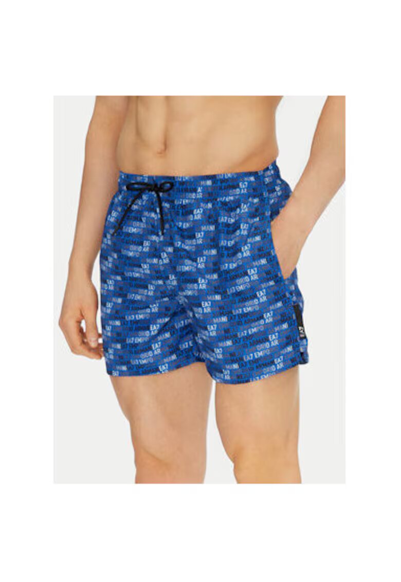 EA7 Pantaloni scurti de baie barbati Emporio Armani - 7M000510 AF13059 - Poliester - Albastru - Albastru