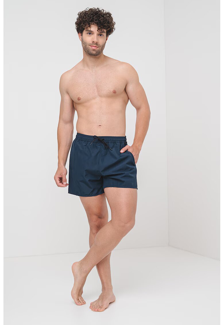 EA7 Pantaloni scurti de baie cu talie ajustabila - Bleumarin
