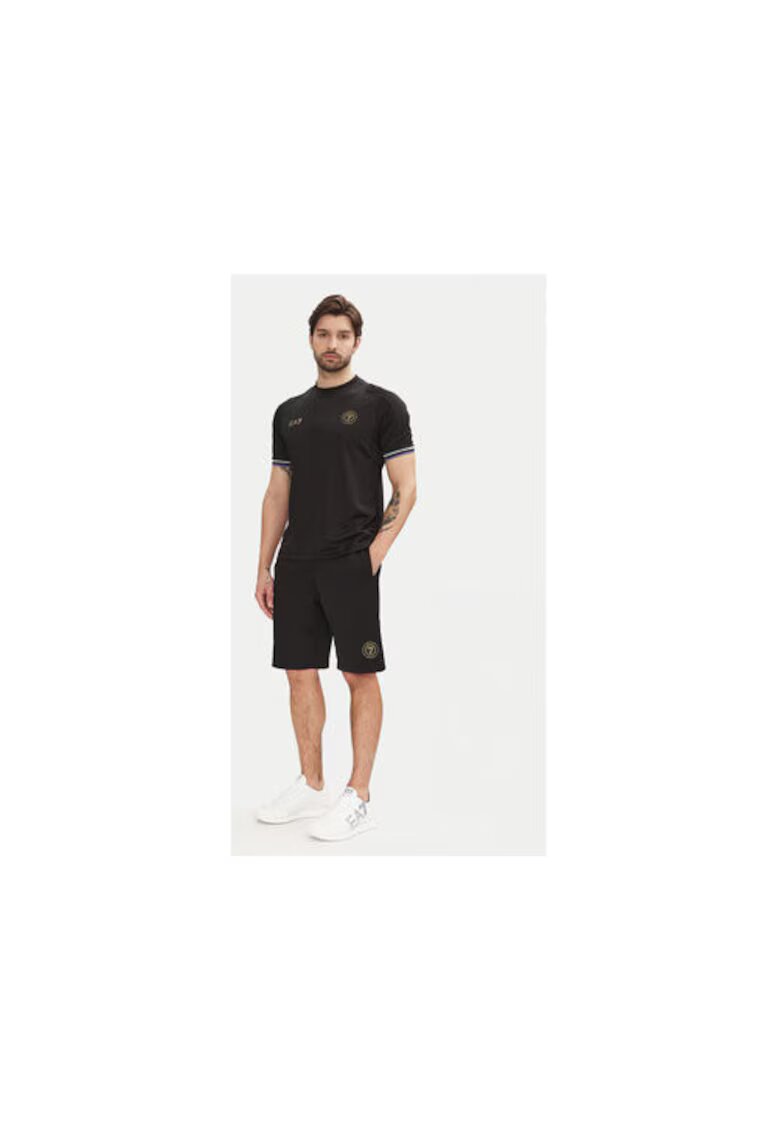 EA7 Pantaloni scurti sport barbati Emporio Armani - 7M000260 AF13526 - Poliester/Elastan - Negru - Negru