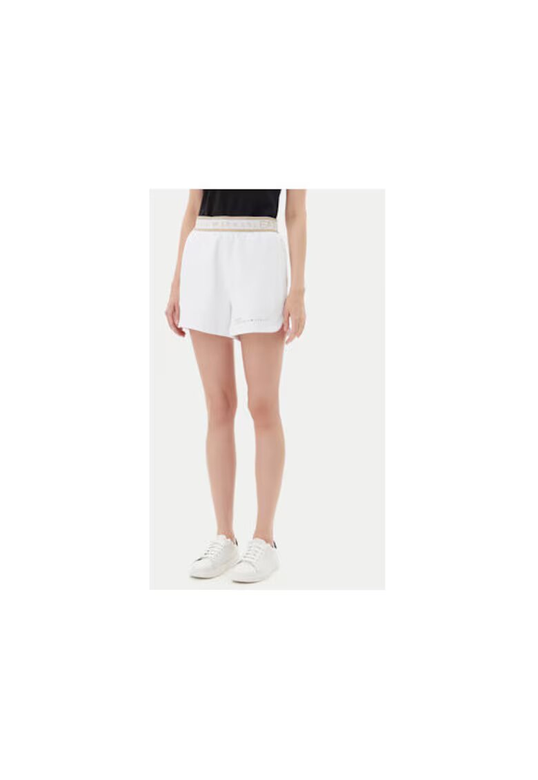 EA7 Pantaloni scurti sport dama Emporio Armani - 7W000280 AF12501 - Poliester/Bumbac - Alb - Alb