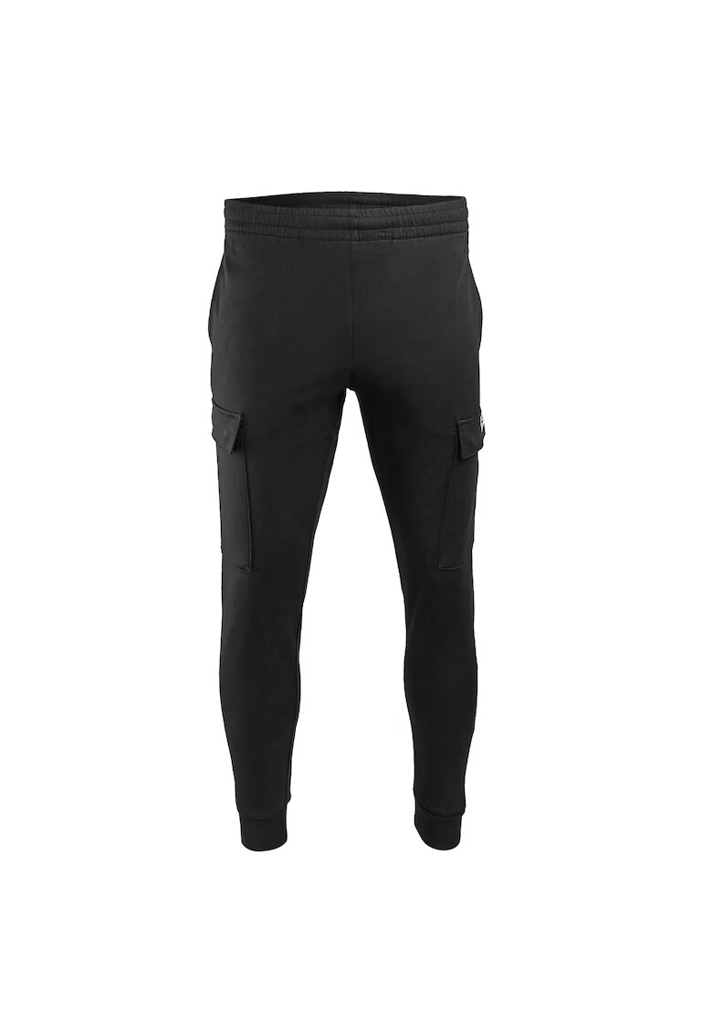 EA7 Pantaloni trening barbati Emporio Armani bumbac - negru - Negru