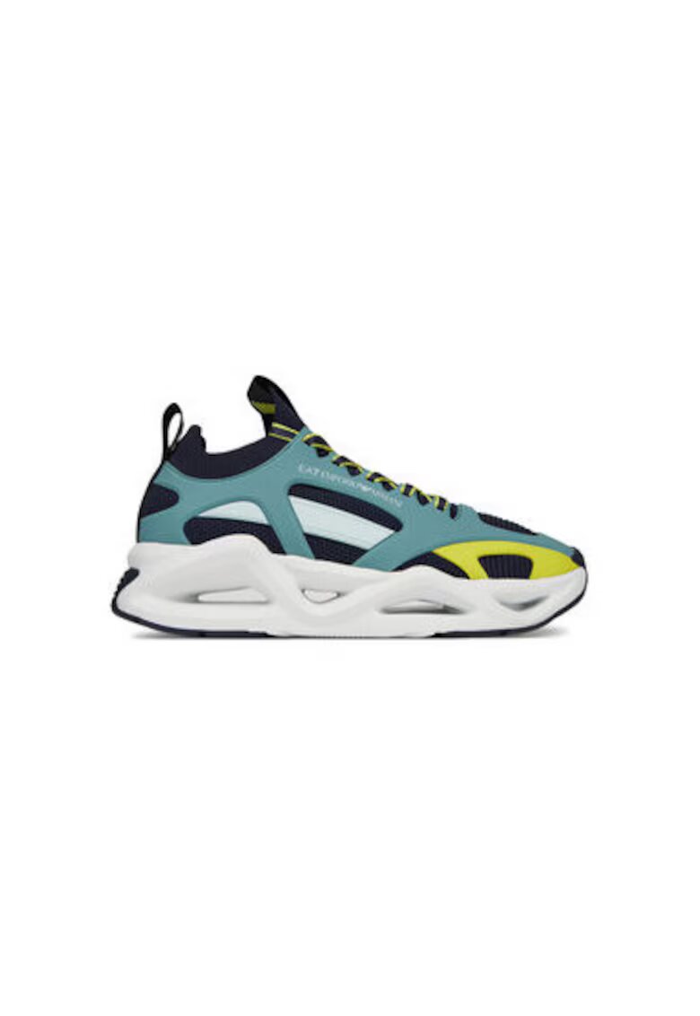 EA7 Pantofi sport barbati - X8X174 XK377 - Emporio Armani - Piele ecologica - Multicolor