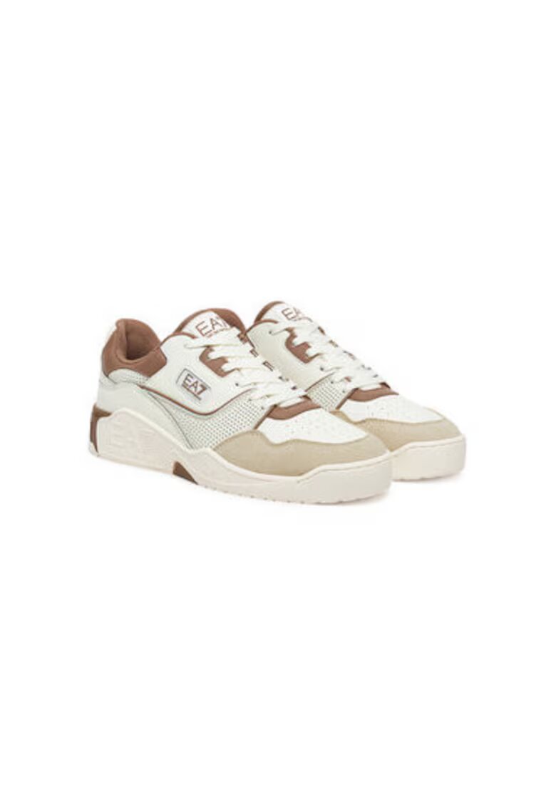 EA7 Pantofi sport barbati - X8X187 XK402 - Emporio Armani - Piele naturala - Alb