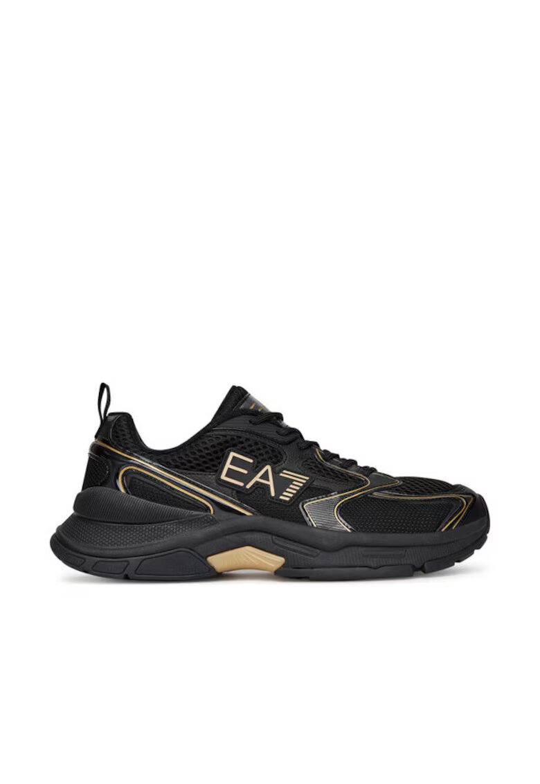 EA7 Pantofi sport barbati - X8X249 XK446 - Emporio Armani - Piele ecologica - Negru