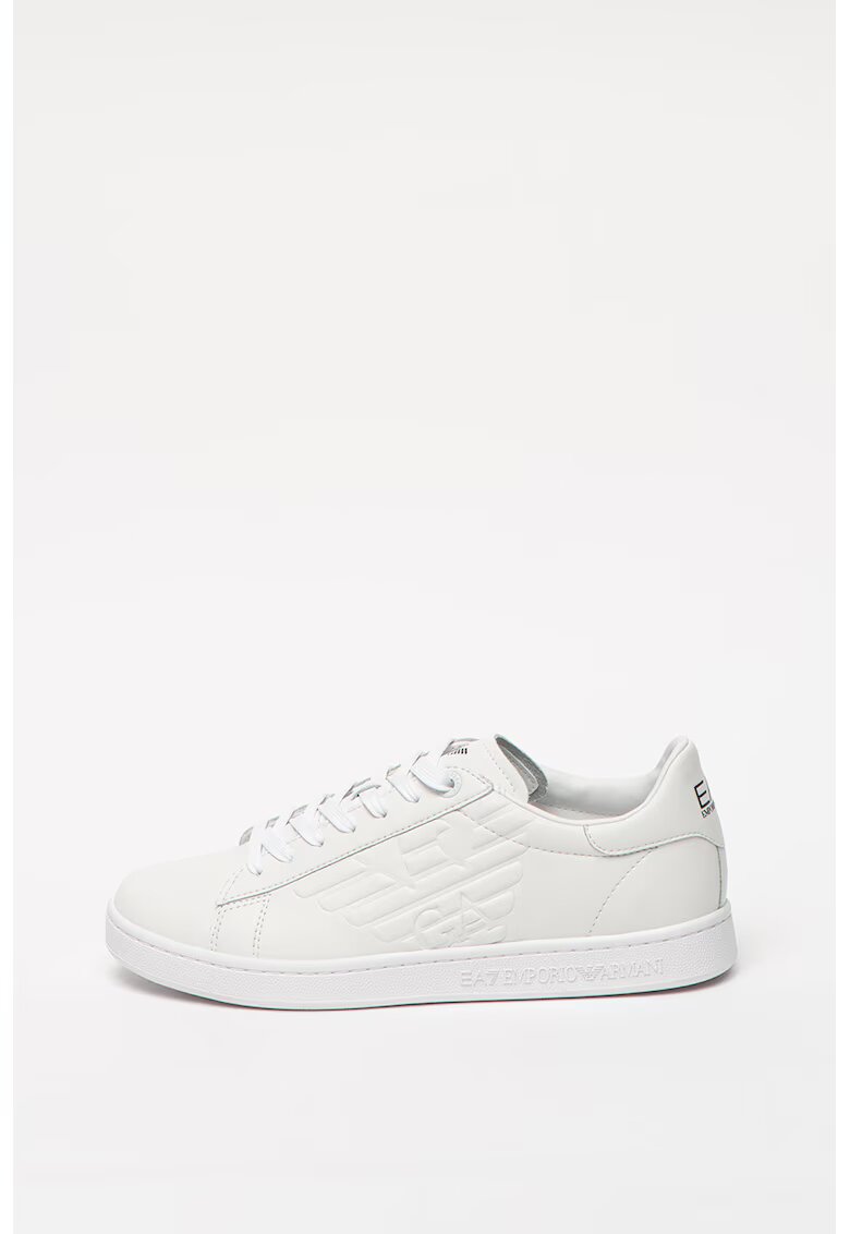 EA7 Pantofi sport de piele peliculizata