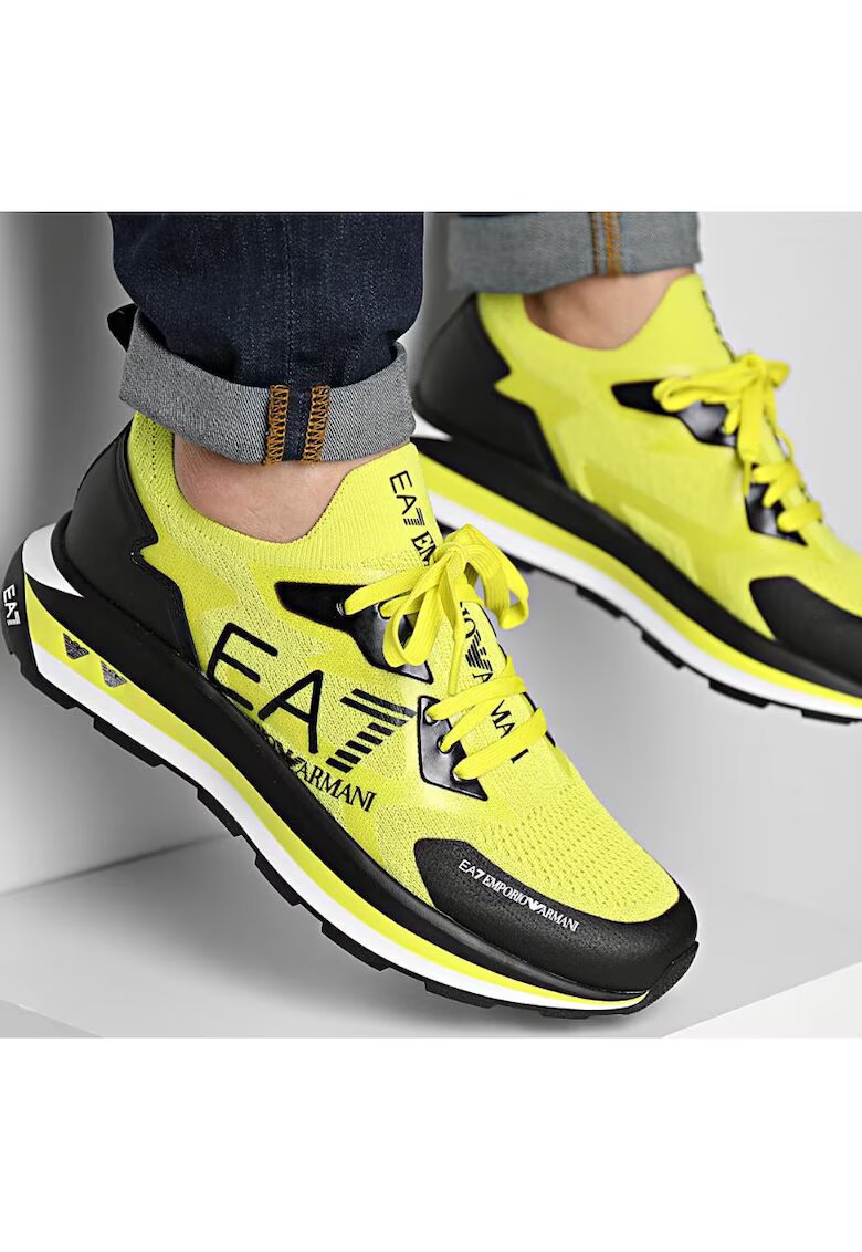 EA7 Pantofi sport in doua culori
