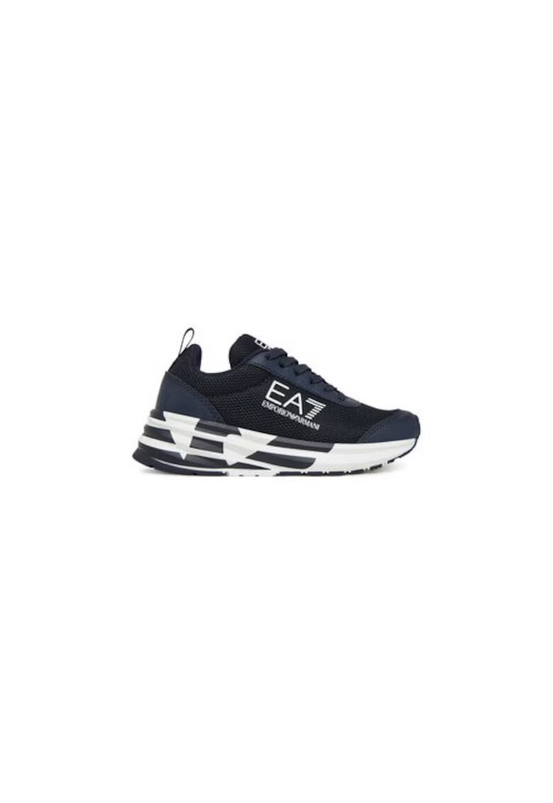 EA7 Pantofi sport pentru baieti - Emporio Armani - textil - alb/bleumarin