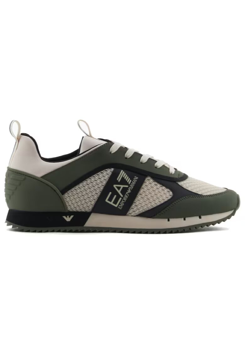 EA7 Pantofi sport pentru Barbati - black white laces - X8X027-XK050-T991 - Gri - Gri