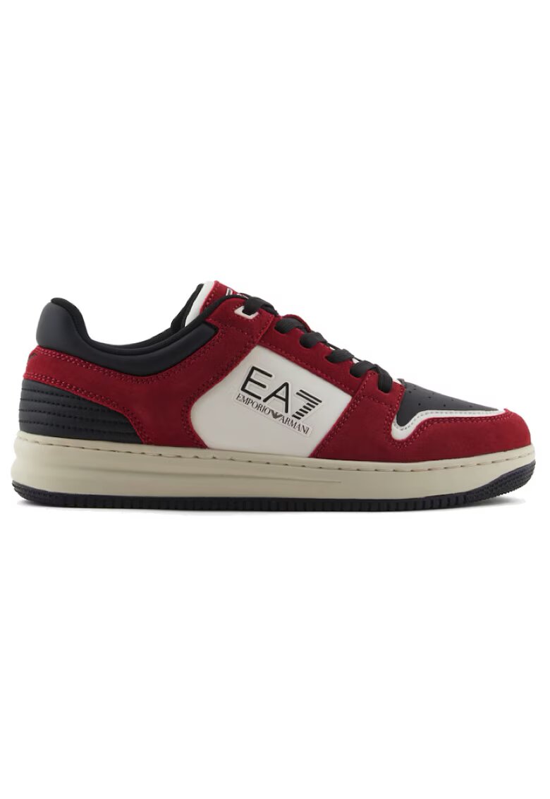 EA7 Pantofi sport pentru Barbati - slasher suede - X8X195-XK409-U269 - Rosu - Rosu