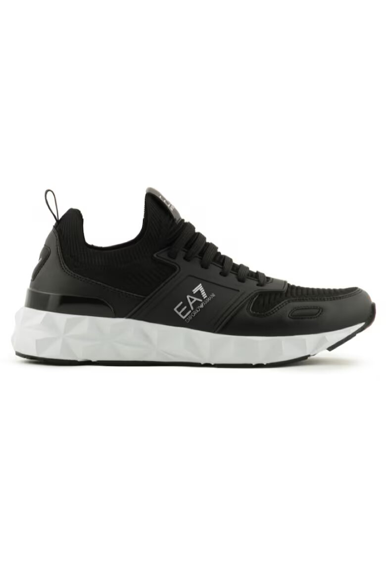 EA7 Pantofi sport pentru Barbati - ultimate c2 kombat derby knit - X8X175-XK380-Q739 - Negru - Negru