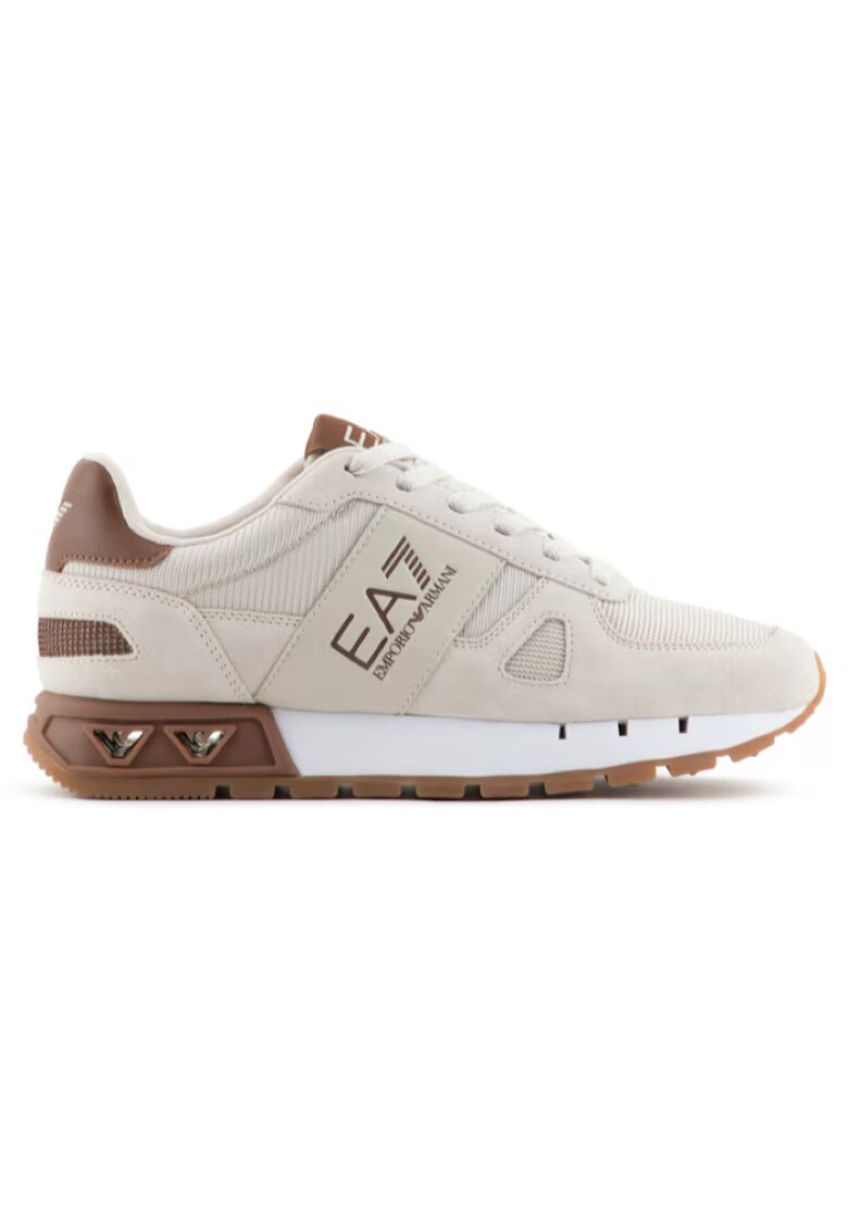 EA7 Pantofi sport pentru Femei - black white legacy - X8X151-XK354-T527 - Bej - Bej