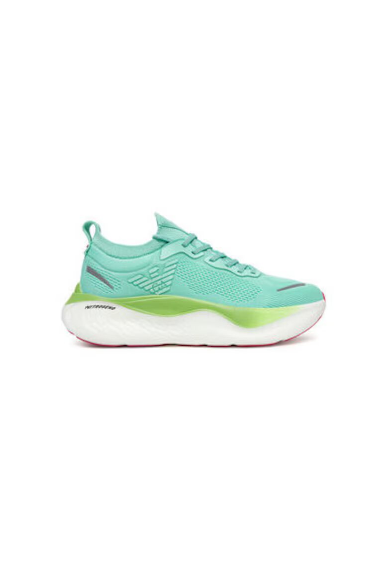 EA7 Pantofi sport unisex Emporio Armani - X8X246 XK443 - Textil - Albastru deschis