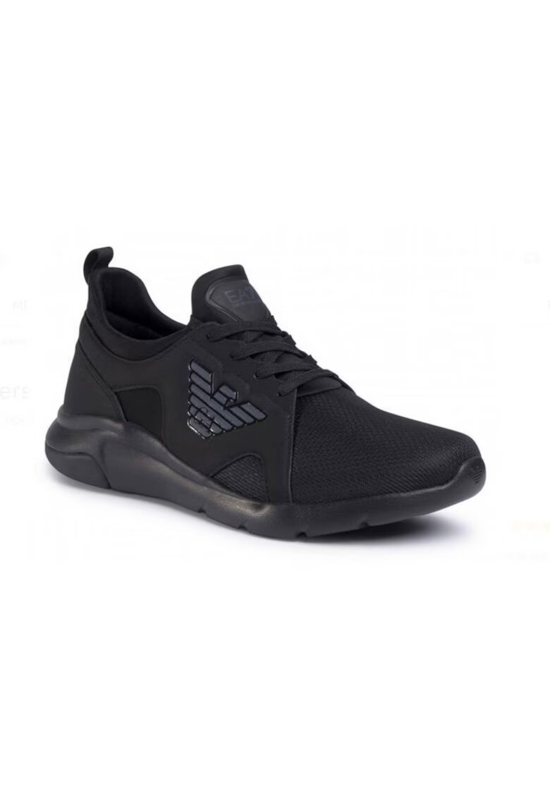 EA7 Pantofi sport wedge cu logo distinctiv - Negru