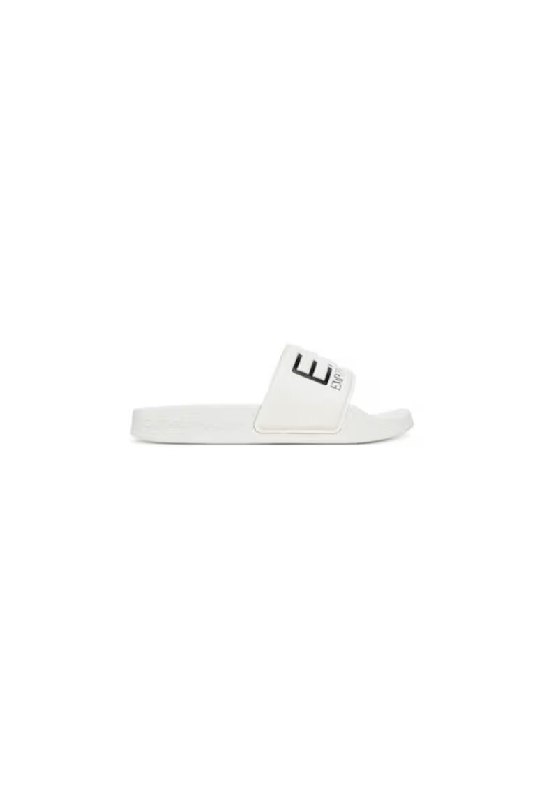 EA7 Papuci copii - Emporio Armani alb - plastic