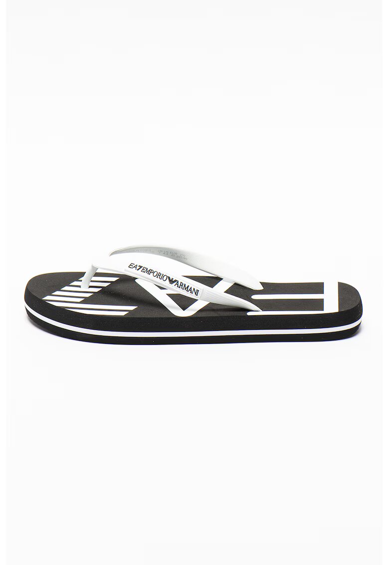 EA7 Papuci flip-flop unisex cu imprimeu logo
