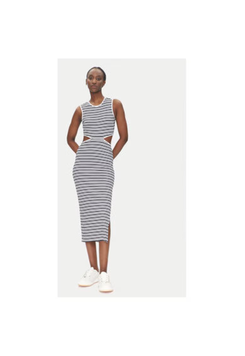 EA7 Rochie dama Emporio Armani - 7W000301 AF12654 - Viscoza/Elastan - Alb/Negru