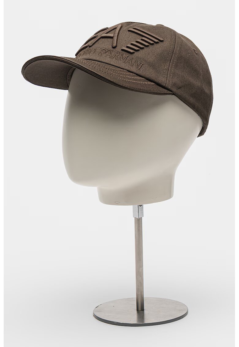 EA7 Sapca baseball unisex cu logo brodat - Maro inchis