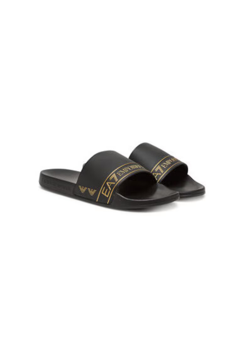 EA7 Slapi barbati Emporio Armani - 7X000110 AF15128 - Sintetic - Negru - Negru