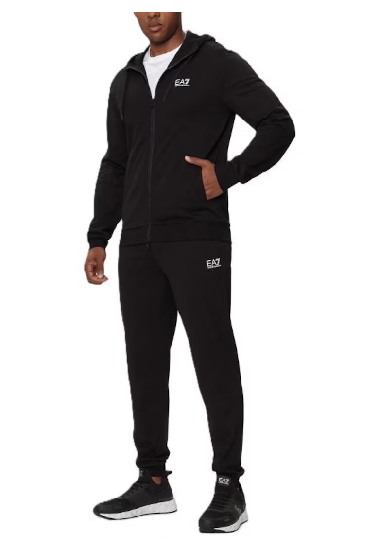 EA7 Trening pentru Barbati - m t-suit hoodie fz ch coft cc - 8NPV63-PJVRZ-1200 - Negru - Negru