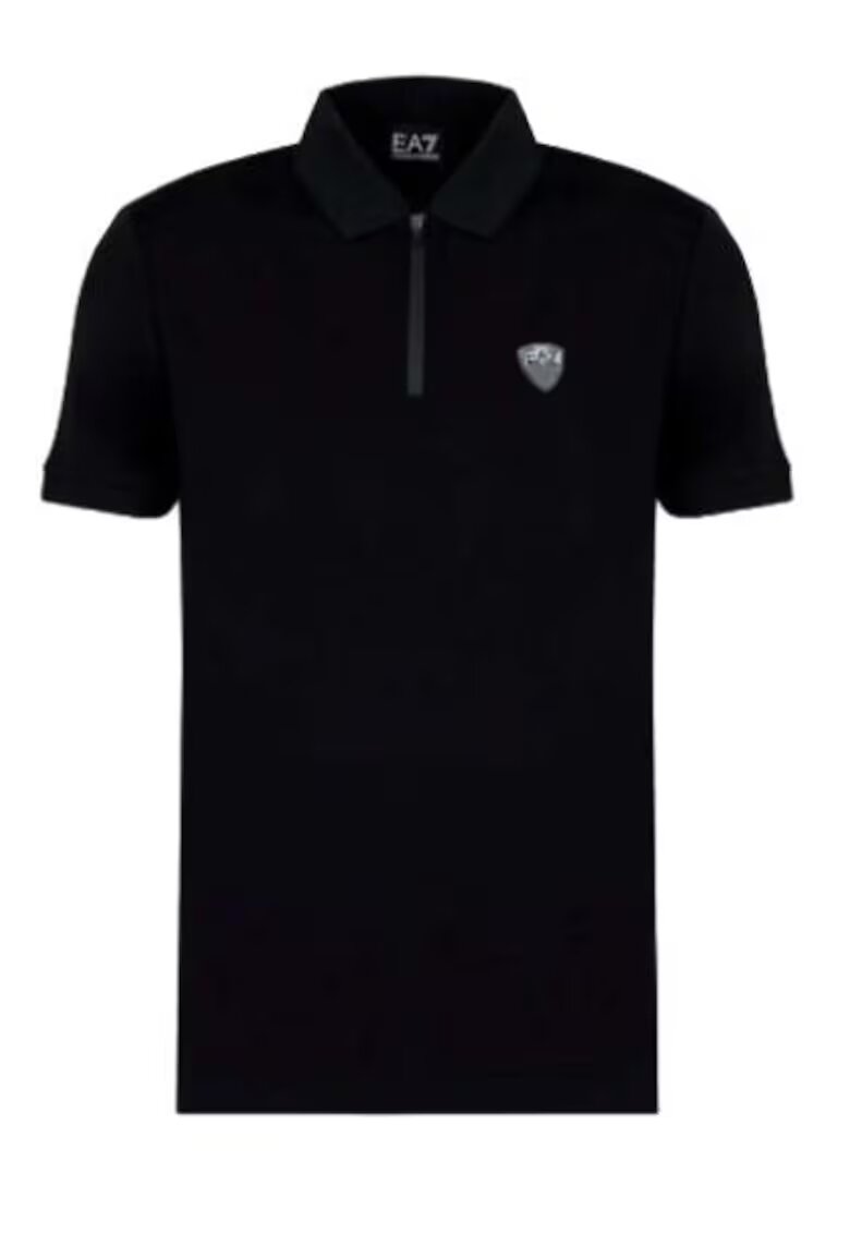 EA7 Tricou barbati 8NPF13 - Emporio Armani Viscoza/Poliamida - Negru