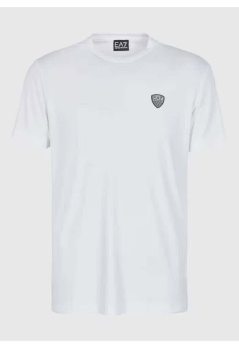EA7 Tricou barbati - Brak - Viscoza - Alb - Alb