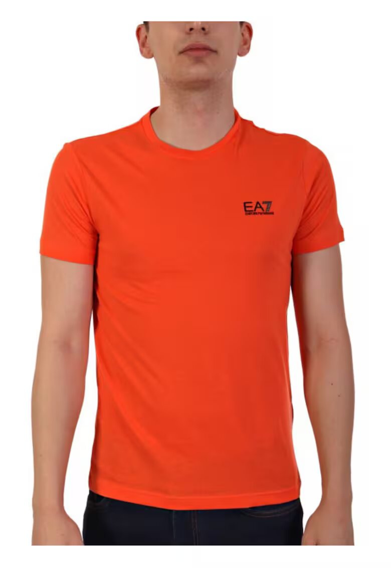 EA7 Tricou barbati - Bumbac - Portocaliu